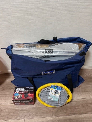⭐️新品・未使用　4名乗り　Achillesローボート・電動エアーポンプ・手動ポンプ付き
