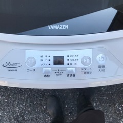 全自動洗濯機 3.8kg YWMB-38(W) 一人暮らし 節水 小型の画像