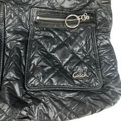 180053 COACH コーチ 現状品 トートバッグ ナイロン キルティング ブラック レディース [0000000006727]の画像
