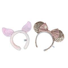 170071 Disney ディズニー 現状品 ミニー ピグレット ポシェット カチューシャ 3点まとめ売り [0000000006721]の画像