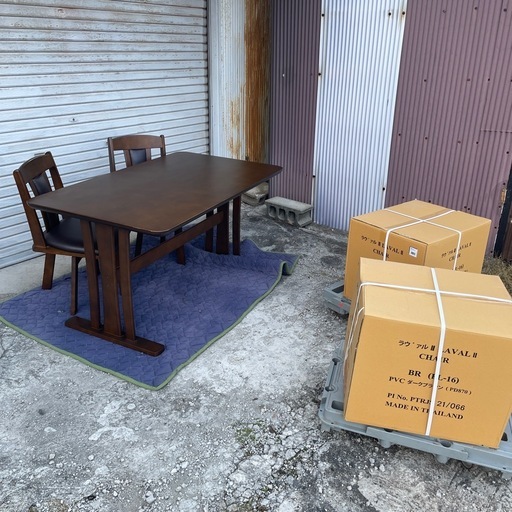 ダイニングセット 椅子四脚 2脚新品