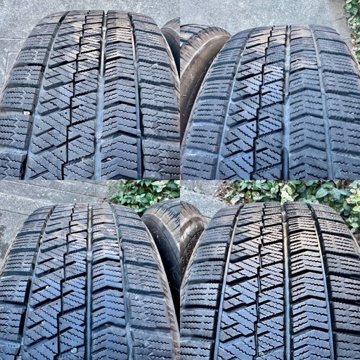 BSスタッドレスVRX2　185−60−15　2023製　15−6J　4穴PCD100　8分山　ホンダ・フィット
