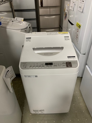 ★来店限定★　SHARP タテ型洗濯乾燥機5.5ｋｇ　2022年製
