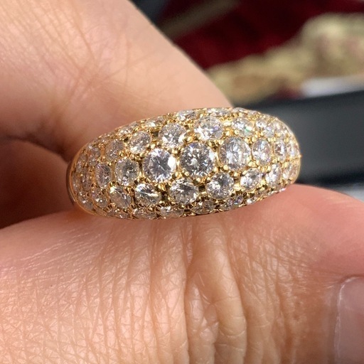 K18 パヴェダイヤリング　6.8g 12号　1.692ct