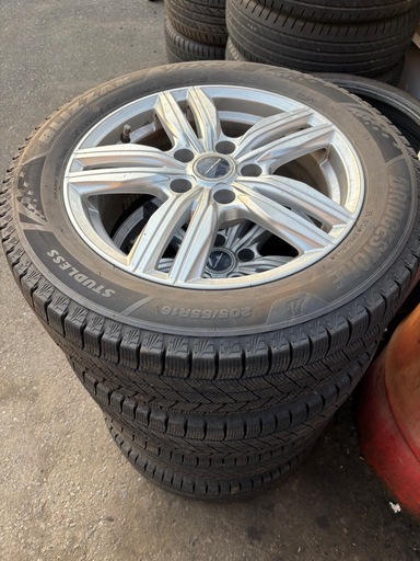 ブリヂストン VRX3 205/55R16 スタッドレス付アルミ 4本セット 6.5J+40 レクサスIS使用