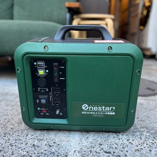 enestar GEN-1000 カセットガス インバーター発電機 ポータブル発電機 非常用電源 防災 キャンプ アウトドア generator