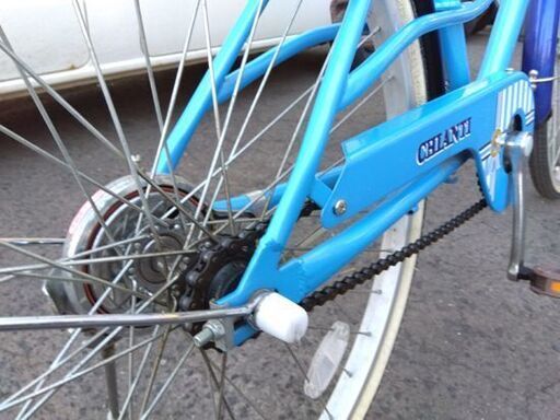 24インチ 子供用自転車 ブルー系 カギ2本付き ライト付き カゴ付き ジュニアサイクル 自転車 札幌市中央区 南12条店