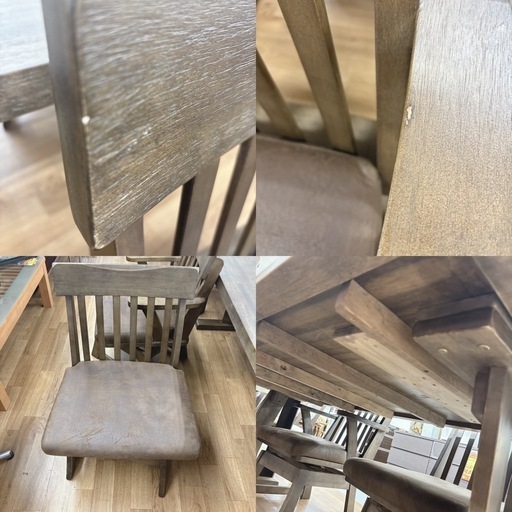 【?買取市場 柴田店】 I347 ? ジモティー限定価格！ 上久商店 大川家具 大型モダンな木製ダイニングセット  ⭐ クリーニング済