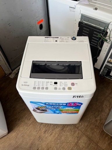 NO B986?福岡市内配送設置無料✨?全自動洗濯機5.5Kg SW-K55A [洗濯5.5kg /簡易乾燥(送風機能) /上開き] 