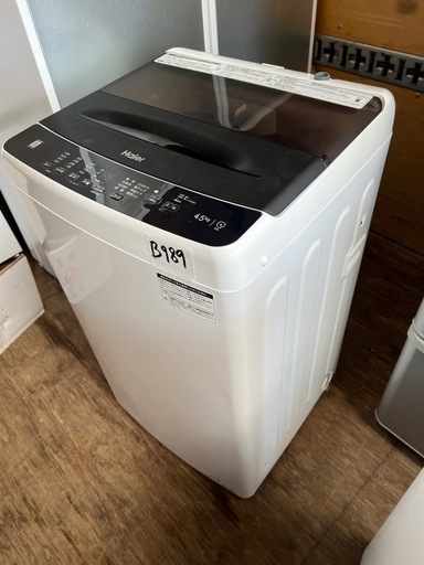 NO B989?福岡市内配送設置無料✨?全自動洗濯機 ブラック JW-U45A-K [洗濯4.5kg /簡易乾燥(送風機能) /上開き
