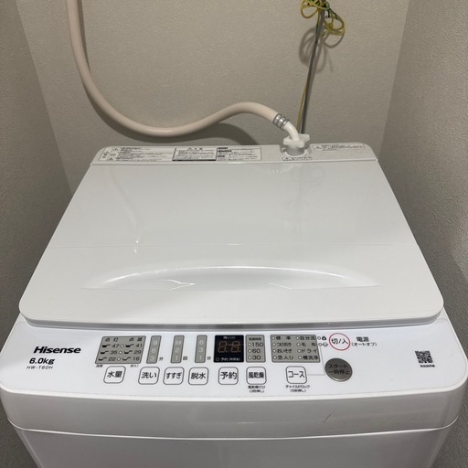 ハイセンス 6．0kg全自動洗濯機 白 HW-T60H