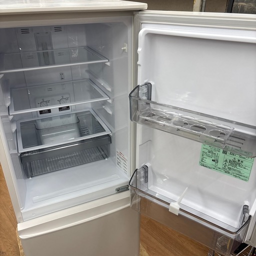 ☆ドリーム荒牧店☆ジモティー割引有☆【クリーニング済み】ミツビシ/2ドア冷蔵庫/MR-P15J-W/146L/2024年製
