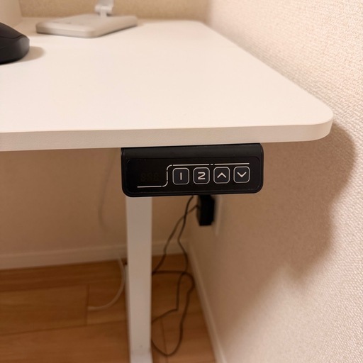 決定【美品】昇降デスク 電動　ホワイト幅120