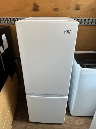 NO B991?福岡市内配送設置無料✨?yselect YRZF15J ヤマダオリジナル ２ドア冷蔵庫 (156L・右開き) ホワイト