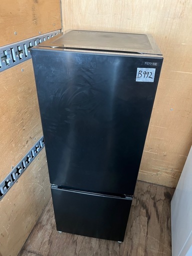 NO B992?福岡市内配送設置無料✨?ヤマダオリジナル 冷蔵庫 159L 右開き 2ドア 幅48.6cm 一人暮し向け 耐熱トップテ