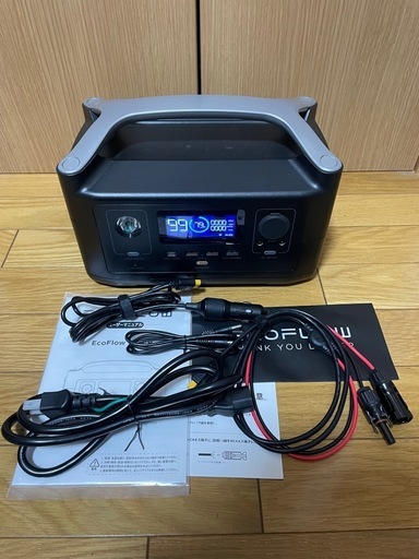【美品】 ECOFLOW エコフロー ポータブル電源 RIVER 600W出力
