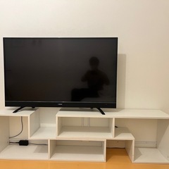 セット】Maxzen 49型 液晶テレビ ＆ 白テレビボード ＆ Fire TV Stick 