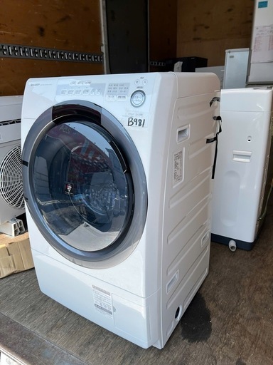 NO B981?福岡市内配送設置無料✨?シャープ SHARP コンパクトドラム 左開き ES-S7C-WL 洗濯・脱水容量7㎏/乾燥容