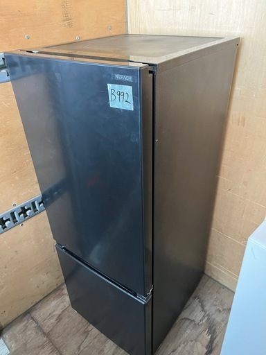 NO B992?福岡市内配送設置無料✨?ヤマダオリジナル 冷蔵庫 159L 右開き 2ドア 幅48.6cm 一人暮し向け 耐熱トップテ