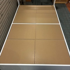 ★セミダブル★ ベッドフレーム 収納付き 引き出し収納 コンセント付き・長さ212cm×幅120cm×高さ27cmの画像