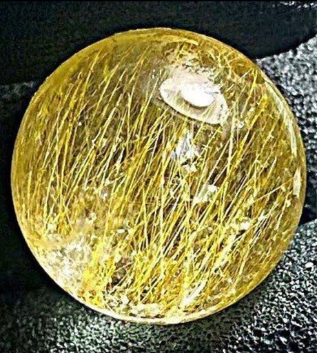 天然ルチルクォーツ 丸玉　金針水晶太陽放射　レア