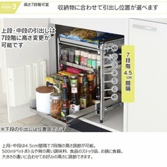 洗面下　キッチン下　シンク下　収納　スライド引き出し　の画像