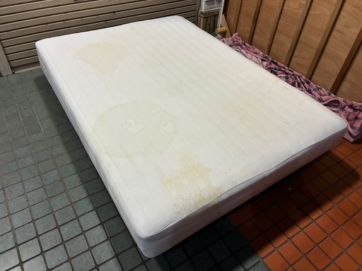 ★ダブルサイズ★ 無印良品 ダブルベッド 脚付マットレスベッド ・高さ34cm×幅139cm×長さ193cm