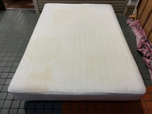 ★ダブルサイズ★ 無印良品 ダブルベッド 脚付マットレスベッド ・高さ34cm×幅139cm×長さ193cm