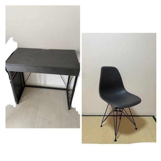 シンプル　チェア&デスクセット