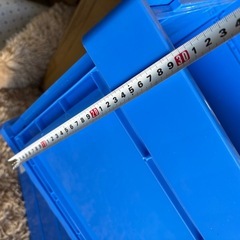 特価処分品　500円／個 たくさん在庫　折りたたみ　コンテナ　60L  業務用 頑丈 ブルー フタなし 積み重ね可　　の画像