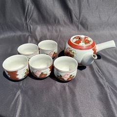 九谷焼【急須セット】和柄 湯のみ5客＋急須セットの画像