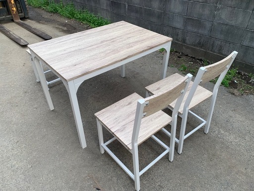 ダイニングテーブルセット ベンチチェアとチェア2脚のセット テーブルサイズ105cm×70cm×高さ70cm