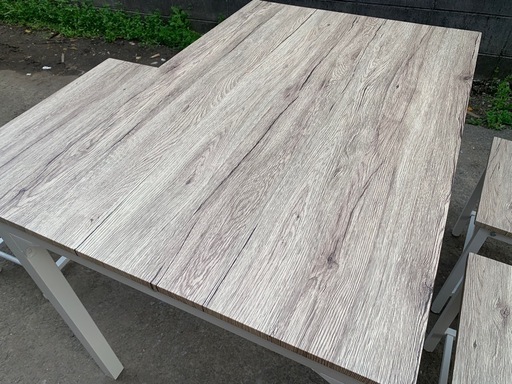 ダイニングテーブルセット ベンチチェアとチェア2脚のセット テーブルサイズ105cm×70cm×高さ70cm