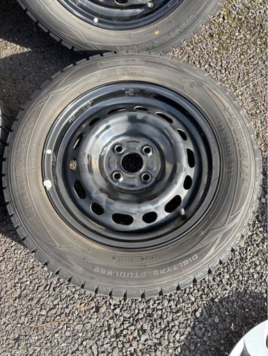【美品】スタッドレスタイヤ 185/65R15 ホイール付4本 ホイールキャップ付 ダンロップ 