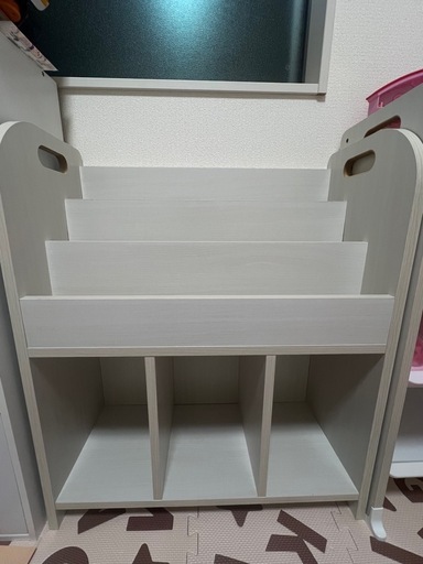【市川市 直接引取り限定】子供用 絵本棚＋おもちゃ収納棚 セット 美品
