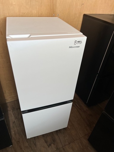 NO B993?福岡市内配送設置無料✨?ハイセンス 【右開き】130L 2ドアノンフロン冷蔵庫 エディオンオリジナル パールホワイト 