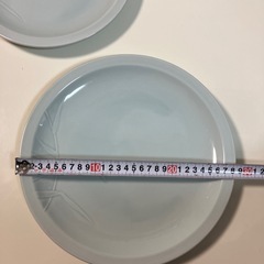 青磁銘々皿　大皿1枚、小皿1枚の画像