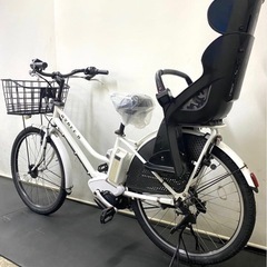 1年保証 送料無料 ブリヂストン　ハイディ2 26インチ　子供乗せ　白　電動アシスト自転車 g404の画像