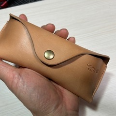 世界で一つだけのオリジナル牛革レザーメガネケースの画像