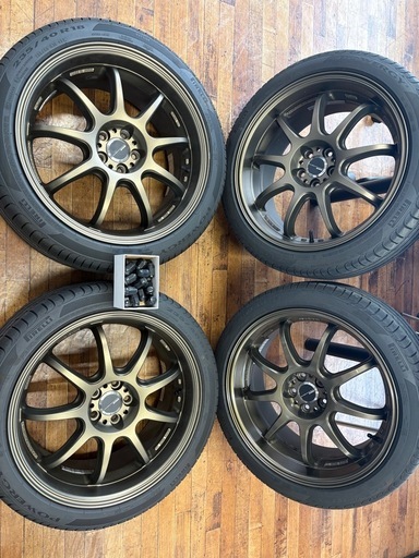WORK EMOTION D9R 18インチ 8.5J +47 PCD100 5H プリウス BRZ 86 カローラスポーツ バリ溝 値段交渉ok!
