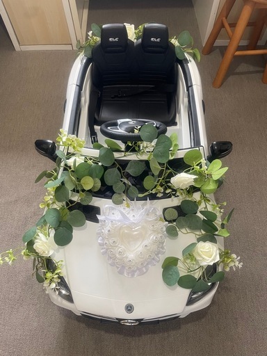 結婚式リングボーイ・リングガール用★電動キッズカー装飾付き（ベンツ)