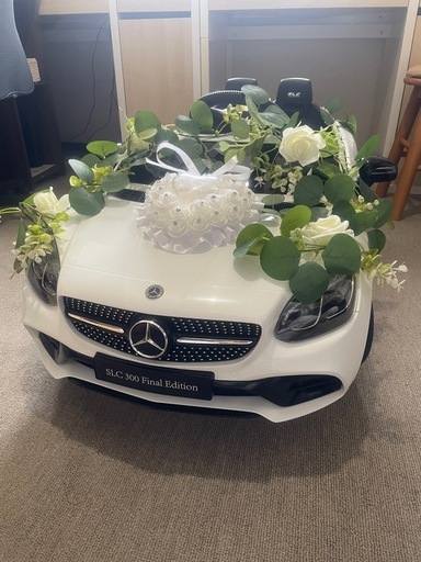 結婚式リングボーイ・リングガール用★電動キッズカー装飾付き（ベンツ)