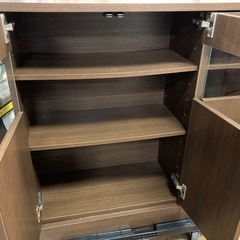 キャビネット 幅90cm 収納 中古の画像