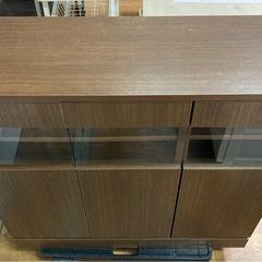キャビネット 幅90cm 収納 中古の画像