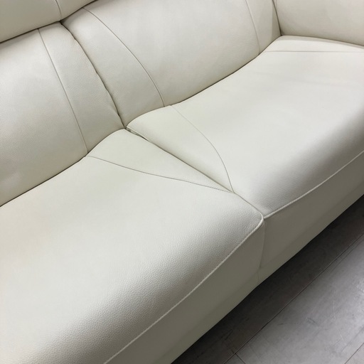 2人掛けソファーアイボリー【トレファク堺福田店】