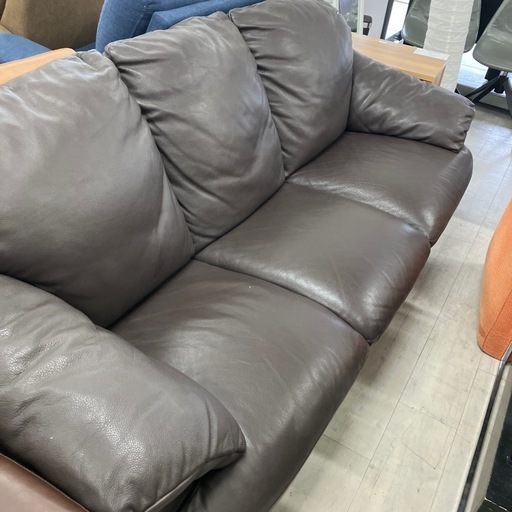 ITALSOFA3人掛けソファーブラウン【トレファク堺福田店】