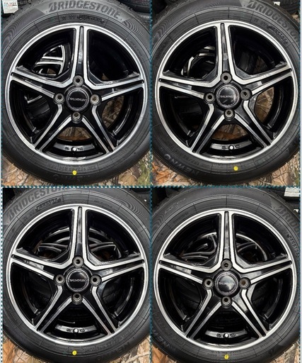 「商談中」㊷155/65R14新品タイヤ4本と中古ホイールとナット付き