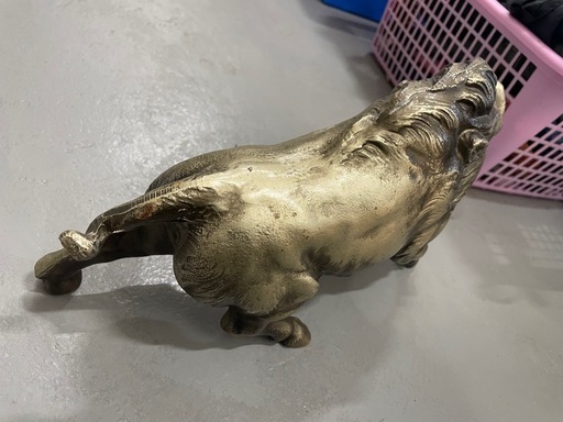 鋳物製 猪（いのしし）置物 干支 オブジェ