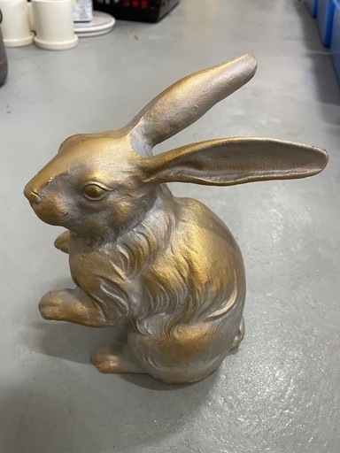 鋳物製 兎（うさぎ）置物 干支 オブジェ