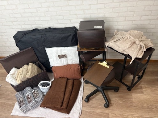 【残り2日】【総額8万相当】サロン即開業フルセット！ブラウン統一・備品＆消耗品多数（美品） 